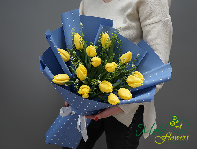 Букет из желтых тюльпанов "На рассвете" Фото